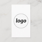Einfaches Logo und Text vertikal Visitenkarte (Rückseite)