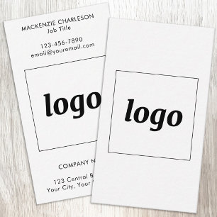 Einfaches Logo und Text vertikal Visitenkarte