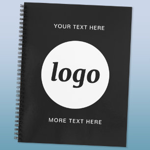 Einfaches Logo und Text Werbeunternehmen Notizblock