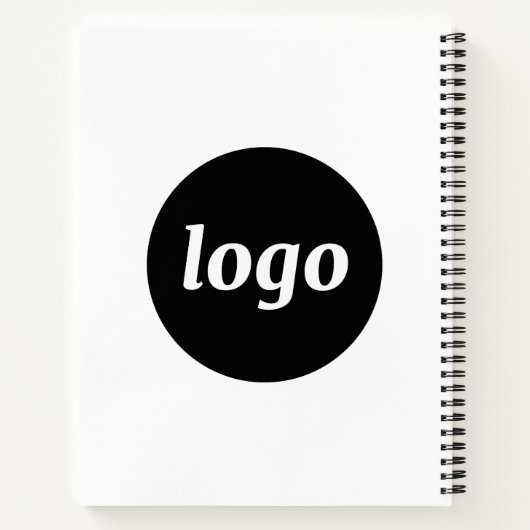 Einfaches Logo- und Textförderungsgeschäft Notizblock (Rückseite)