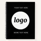 Einfaches Logo- und Textförderungsgeschäft Notizblock (Vorderseite)