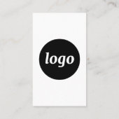 Einfaches Logo und vertikaler Text Visitenkarte (Rückseite)
