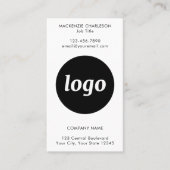 Einfaches Logo und vertikaler Text Visitenkarte (Vorderseite)
