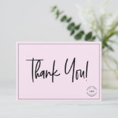 Einfaches Logo von Black Pink Company, ganz nach I Dankeskarte (Stehend Vorderseite)