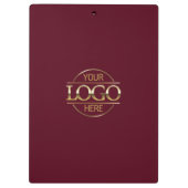 Einfaches Logo von Burgundy Red Custom Company Klemmbrett (Rückseite)
