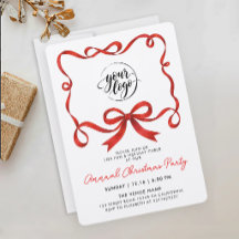 Einfaches Logo Weihnachten Rotes Band Calligraphy