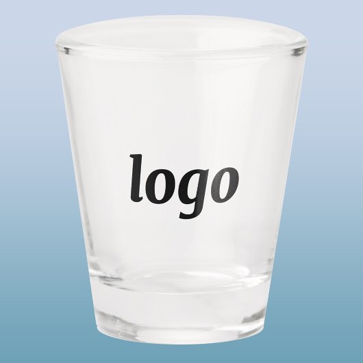 Einfaches Logo Werbeunternehmen Branding Schnapsglas
