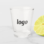 Einfaches Logo Werbeunternehmen Branding Schnapsglas (Vorderseite)