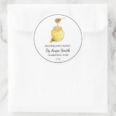 Einfaches Löwenzahn Honig Label Runder Aufkleber (Tasche)