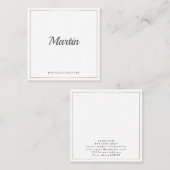 Einfaches Lux Quadratische Visitenkarte (Vorne/Hinten)