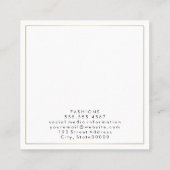 Einfaches Lux Quadratische Visitenkarte (Rückseite)