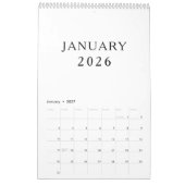 Einfaches Luxus-Design-Kalender Kalender (Jan 2027)