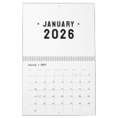 Einfaches Luxus-Design-Kalender Kalender (Jan 2027)