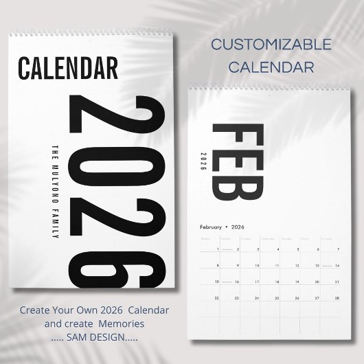 Einfaches Luxus-Design-Kalender Kalender