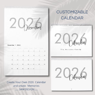 Einfaches Luxus-Design-Kalender Kalender