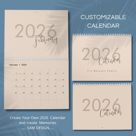 Einfaches Luxus-Design-Kalender Kalender
