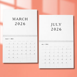 Einfaches Luxus-Design-Kalender Kalender