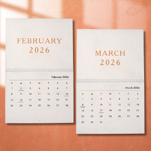 Einfaches Luxus-Design-Kalender Kalender