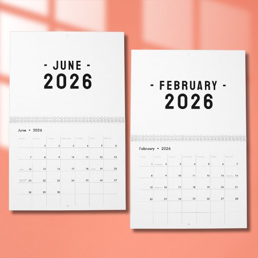 Einfaches Luxus-Design-Kalender Kalender