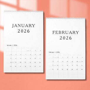 Einfaches Luxus-Design-Kalender Kalender