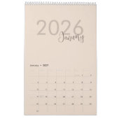 Einfaches Luxus-Design-Kalender Kalender (Jan 2027)