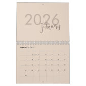 Einfaches Luxus-Design-Kalender Kalender (Feb 2027)