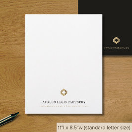 Einfaches Luxus-Gold-Logo Briefbogen
