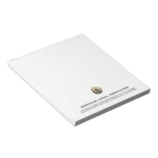 Einfaches Luxus-Gold-Logo Notizblock (angewinkelt)