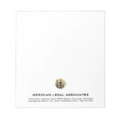 Einfaches Luxus-Gold-Logo Notizblock (Vorderseite)