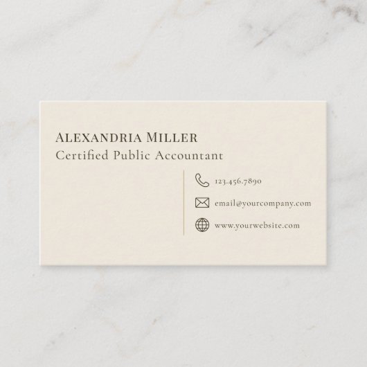 Einfaches Luxus-Logo Visitenkarte (Vorderseite)