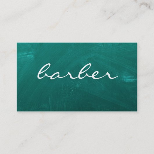 Einfaches Luxus schwarz-weiß barber Typografie bus Visitenkarte (Vorderseite)