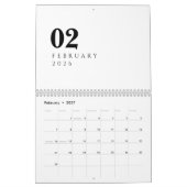 Einfaches Luxusdesign Kalender (Feb 2027)