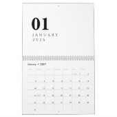Einfaches Luxusdesign Kalender (Jan 2027)
