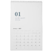 Einfaches Luxusdesign Kalender (Jan 2027)