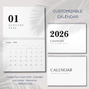 Einfaches Luxusdesign Kalender