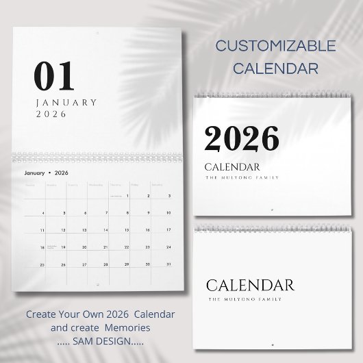 Einfaches Luxusdesign Kalender