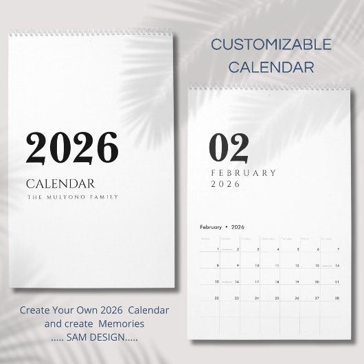 Einfaches Luxusdesign Kalender