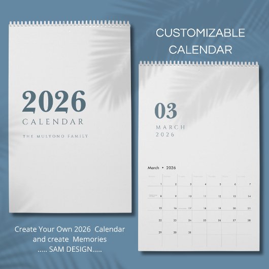 Einfaches Luxusdesign Kalender