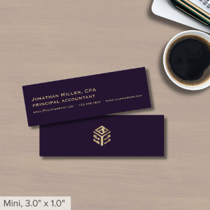 Einfaches Luxuslogo Mini Visitenkarte
