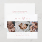 Einfaches Mädchen mit Schleife Foto Collage Baby (Vorne/Hinten)