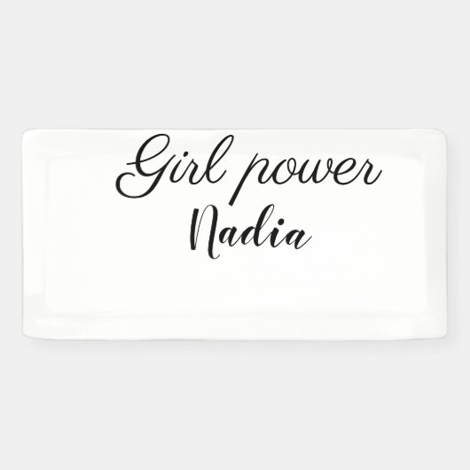 einfaches Mädchen Power hinzufügen Namen Text Imag Banner (Horizontal)