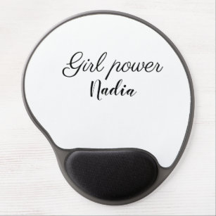 einfaches Mädchen Power hinzufügen Namen Text Imag Gel Mousepad