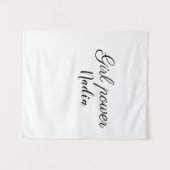 einfaches Mädchen Power hinzufügen Namen Text Imag Wandteppich (Vorderseite (Horizontal))