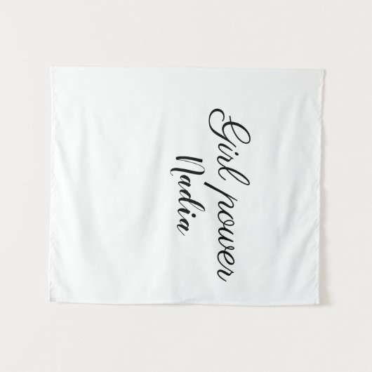 einfaches Mädchen Power hinzufügen Namen Text Imag Wandteppich (Vorderseite (Horizontal))