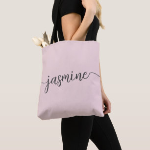 Einfaches Mädchen-Rosa personalisiertes Monogramm  Tasche