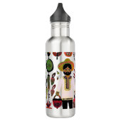 einfaches madhubanisches Gemälde Edelstahlflasche (Links)