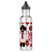 einfaches madhubanisches Gemälde Edelstahlflasche (Rechts)