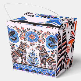 einfaches madhubanisches Gemälde Geschenkschachtel