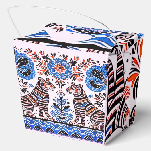 einfaches madhubanisches Gemälde Geschenkschachtel (Rückseite)