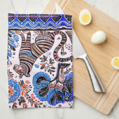 einfaches madhubanisches Gemälde Geschirrtuch (Viertel Falte)